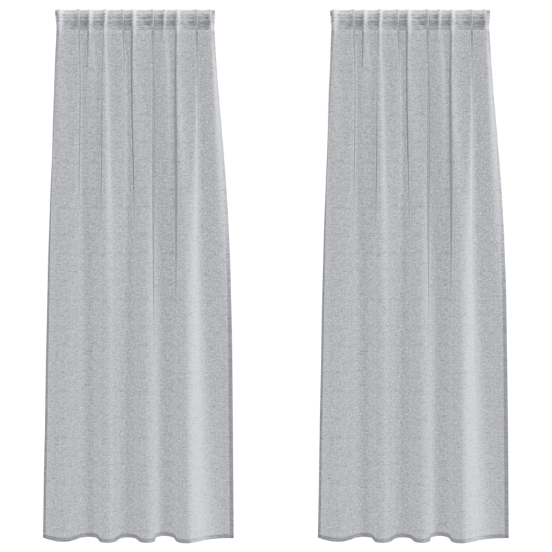 Casa si Gradina - Textile si covoare - Perdele si draperii - Perdele - Perdele cu perdele 2 pcs Gri inchis 140 x 245 cm Poliester - Infinity.ro