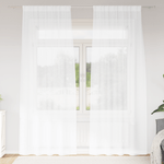 Casa si Gradina - Textile si covoare - Perdele si draperii - Perdele - Perdele cu perdele 2 pcs Alb 140 x 225 cm Poliester - Infinity.ro