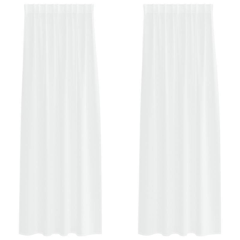 Casa si Gradina - Textile si covoare - Perdele si draperii - Perdele - Perdele cu perdele 2 pcs Alb 140 x 225 cm Poliester - Infinity.ro