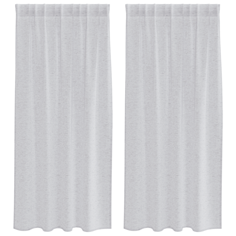 Casa si Gradina - Textile si covoare - Perdele si draperii - Perdele - Perdele cu perdele 2 pcs Gri deschis 140 x 175 cm Poliester - Infinity.ro