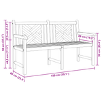 Casa si Gradina - Gradina si terasa - Mobilier exterior - Bancute de gradina - Banca de gradina Maro 150 x 60 x 90 cm Lemn masiv de tec - Infinity.ro