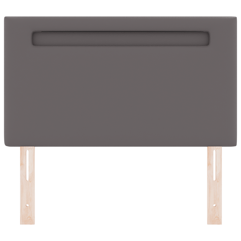 Casa si Gradina - Mobilier - Paturi si accesorii - Accesorii paturi - Tablie de pat design simplu gri 90 cm piele ecologica - Infinity.ro