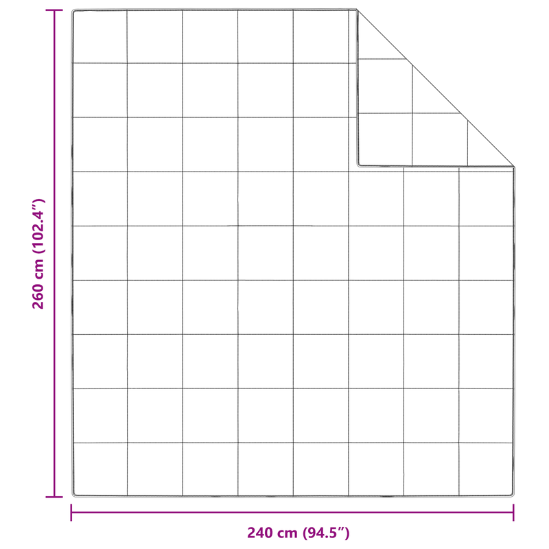 Casa si Gradina - Textile si covoare - Pături și cuverturi - Pături - Paturi si pilote Alb 240 x 260 cm Jos - Infinity.ro