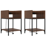 Casa si Gradina - Mobilier - Comode si corpuri - Noptiere - Noptiere 2 pcs Stejar brun 40 x 40 x 61 cm Lemn compozit - Infinity.ro