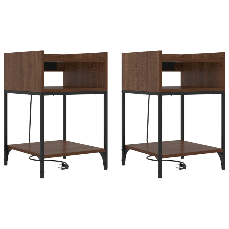 Casa si Gradina - Mobilier - Comode si corpuri - Noptiere - Noptiere 2 pcs Stejar brun 40 x 40 x 61 cm Lemn compozit - Infinity.ro