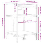 Casa si Gradina - Mobilier - Comode si corpuri - Noptiere - Noptiere 2 pcs Stejar brun 40 x 40 x 61 cm Lemn compozit - Infinity.ro