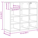 Casa si Gradina - Mobilier - Dulapuri si sifoniere - Dulapuri - Dulap pentru pantofi Sonoma oak 52.5 x 30 x 50 cm Lemn compozit - Infinity.ro
