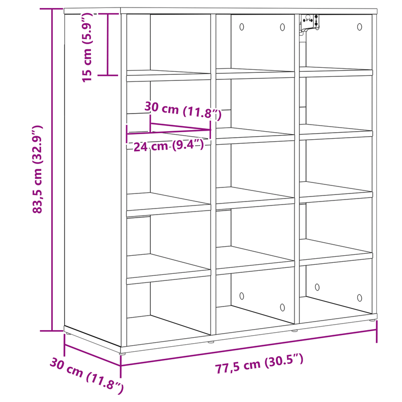 Casa si Gradina - Mobilier - Dulapuri si sifoniere - Dulapuri - Dulap pentru pantofi Alb 52.5 x 30 x 50 cm Lemn compozit - Infinity.ro