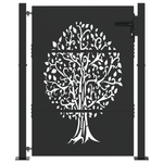 Casa si Gradina - Constructii - Usi interior, exterior si garaj - Usi garaj - Poarta de gradina Negru 105 x 150 cm Otel vopsit in pulbere - Infinity.ro