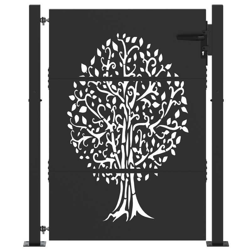 Casa si Gradina - Constructii - Usi interior, exterior si garaj - Usi garaj - Poarta de gradina Negru 105 x 150 cm Otel vopsit in pulbere - Infinity.ro