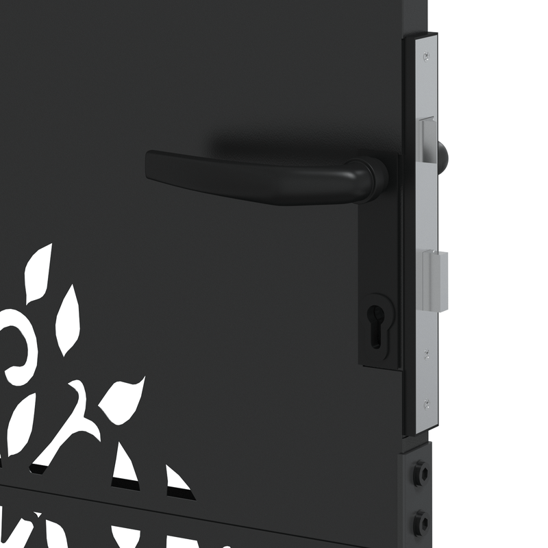 Casa si Gradina - Constructii - Usi interior, exterior si garaj - Usi garaj - Poarta de gradina Negru 105 x 150 cm Otel vopsit in pulbere - Infinity.ro