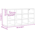 Casa si Gradina - Mobilier - Dulapuri si sifoniere - Dulapuri - Dulap pentru pantofi cu raft Gri Betonal 52.5 x 30 x 50 cm - Infinity.ro
