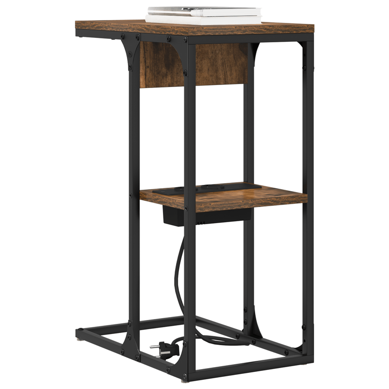 Casa si Gradina - Mobilier - Comode si corpuri - Noptiere - Noptiera Stejar fumuriu 41.5 x 26 x 60.5 cm Lemn compozit - Infinity.ro
