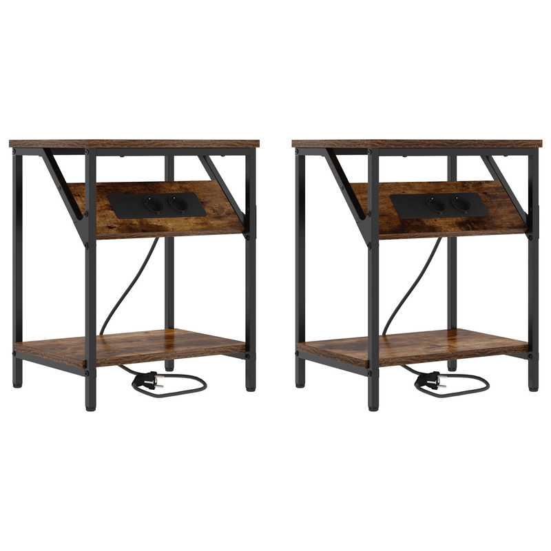 Casa si Gradina - Mobilier - Comode si corpuri - Noptiere - Noptiere 2 pcs Stejar afumat 38 x 30 x 48 cm Lemn compozit - Infinity.ro