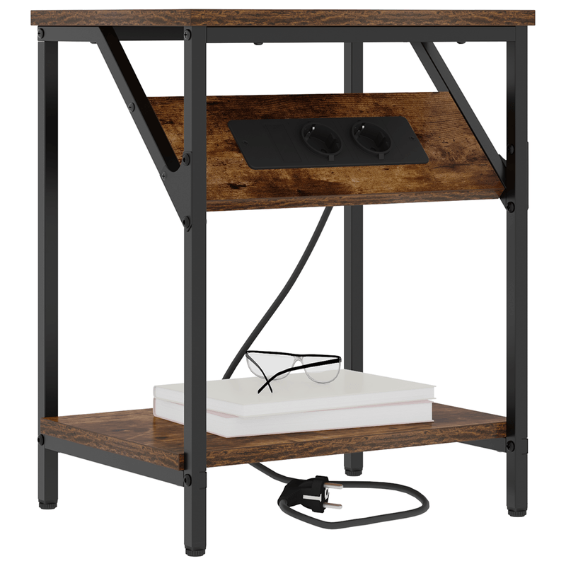 Casa si Gradina - Mobilier - Comode si corpuri - Noptiere - Noptiere 2 pcs Stejar afumat 38 x 30 x 48 cm Lemn compozit - Infinity.ro