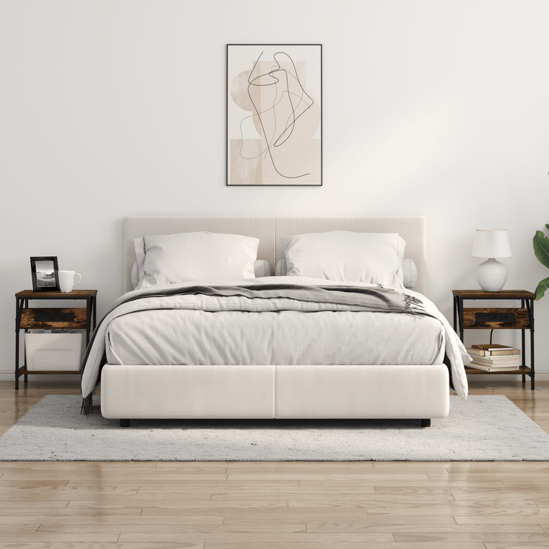 Casa si Gradina - Mobilier - Comode si corpuri - Noptiere - Noptiere 2 pcs Stejar afumat 38 x 30 x 48 cm Lemn compozit - Infinity.ro