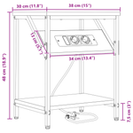 Casa si Gradina - Mobilier - Comode si corpuri - Noptiere - Noptiere 2 pcs Stejar afumat 38 x 30 x 48 cm Lemn compozit - Infinity.ro