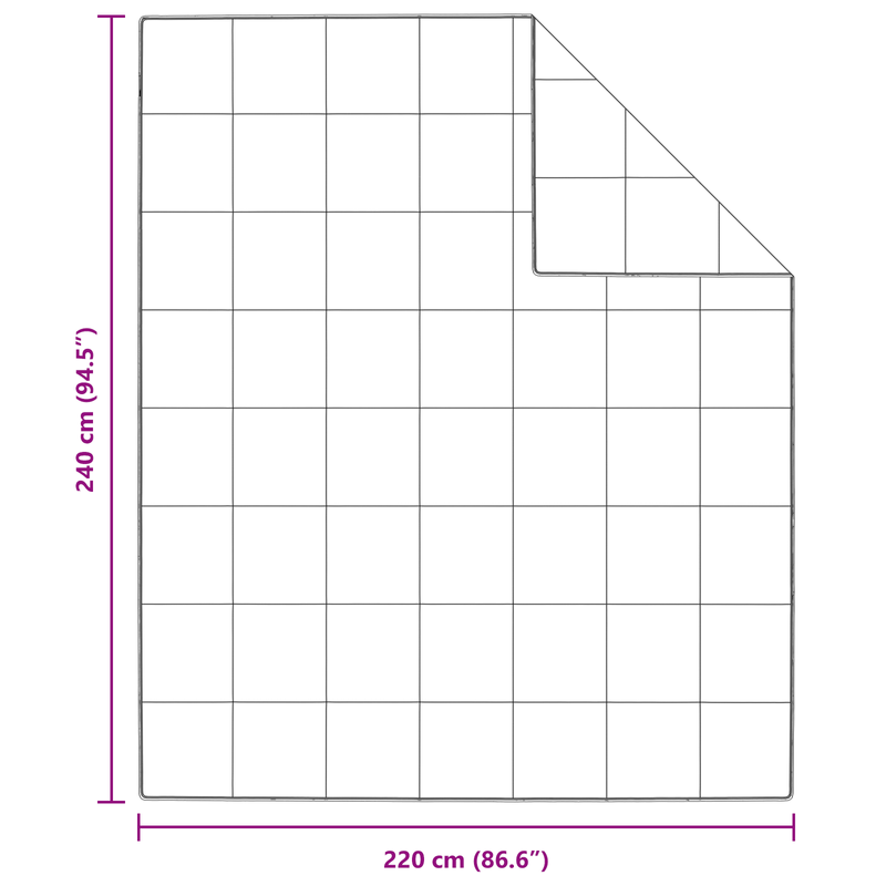 Casa si Gradina - Textile si covoare - Pături și cuverturi - Pături - Paturi si pilote Alb 240 x 220 cm Jos - Infinity.ro