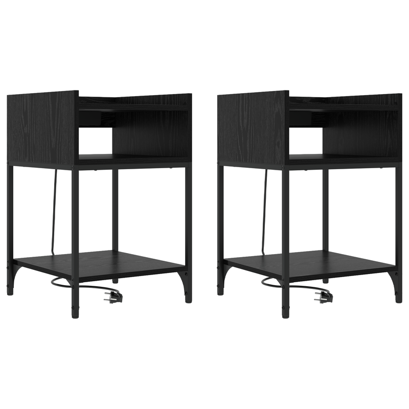 Casa si Gradina - Mobilier - Comode si corpuri - Noptiere - Noptiere 2 pcs Stejar negru 40 x 40 x 61 cm Lemn compozit - Infinity.ro