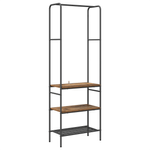 Casa si Gradina - Mobilier - Organizare si depozitare - Cuiere - Suport pentru haine cu rafturi Lemn vechi 60 x 30 x 171 cm - Infinity.ro