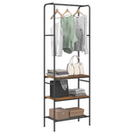 Casa si Gradina - Mobilier - Organizare si depozitare - Cuiere - Suport pentru haine cu rafturi Lemn vechi 60 x 30 x 171 cm - Infinity.ro
