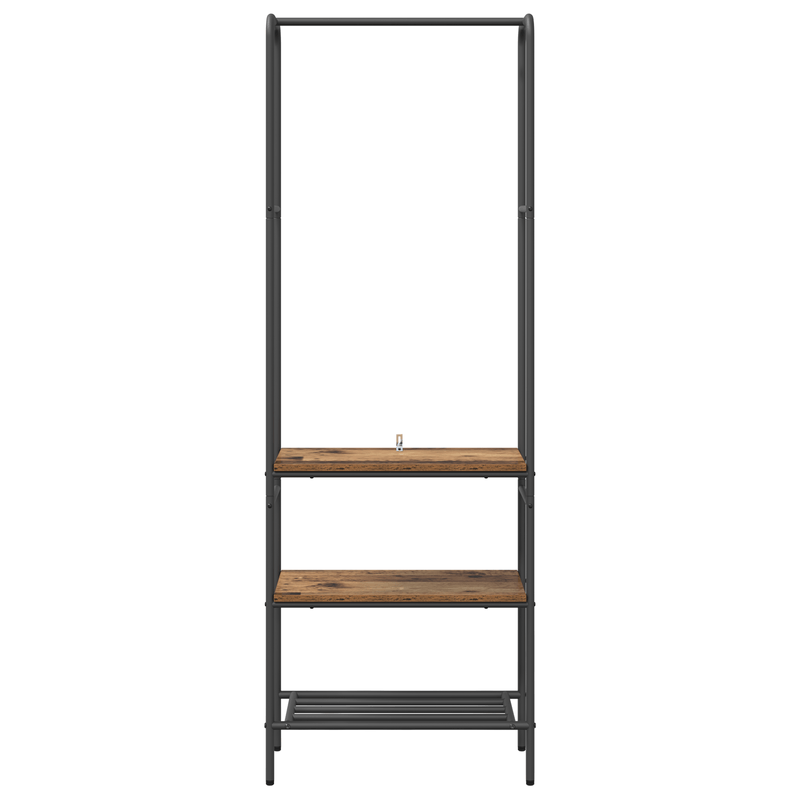 Casa si Gradina - Mobilier - Organizare si depozitare - Cuiere - Suport pentru haine cu rafturi Lemn vechi 60 x 30 x 171 cm - Infinity.ro