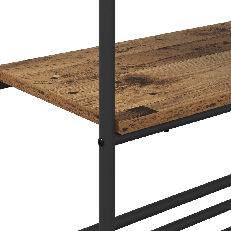 Casa si Gradina - Mobilier - Organizare si depozitare - Cuiere - Suport pentru haine cu rafturi Lemn vechi 60 x 30 x 171 cm - Infinity.ro