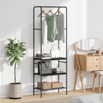 Casa si Gradina - Mobilier - Organizare si depozitare - Cuiere - Suport pentru haine cu rafturi Stejar negru 60 x 30 x 171 cm - Infinity.ro