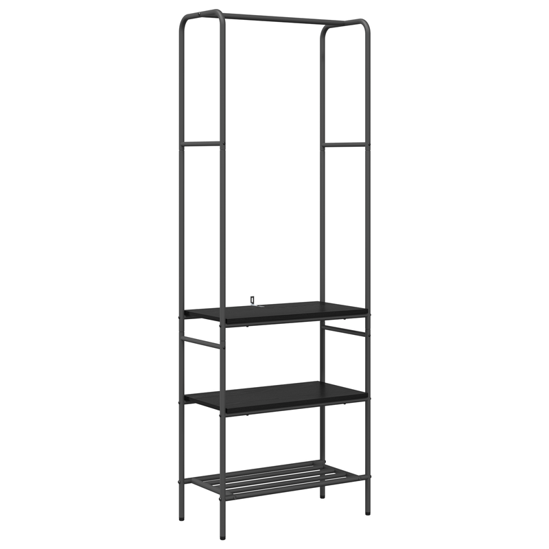 Casa si Gradina - Mobilier - Organizare si depozitare - Cuiere - Suport pentru haine cu rafturi Stejar negru 60 x 30 x 171 cm - Infinity.ro