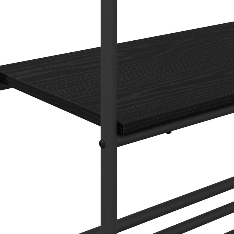 Casa si Gradina - Mobilier - Organizare si depozitare - Cuiere - Suport pentru haine cu rafturi Stejar negru 60 x 30 x 171 cm - Infinity.ro