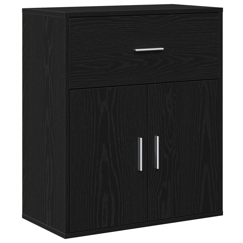 Casa si Gradina - Mobilier - Comode si corpuri - Comode - Bufet cu sertar cu raft cu depozitare cu usa Stejar negru 60 x 31 x 70 cm Lemn compozit - Infinity.ro
