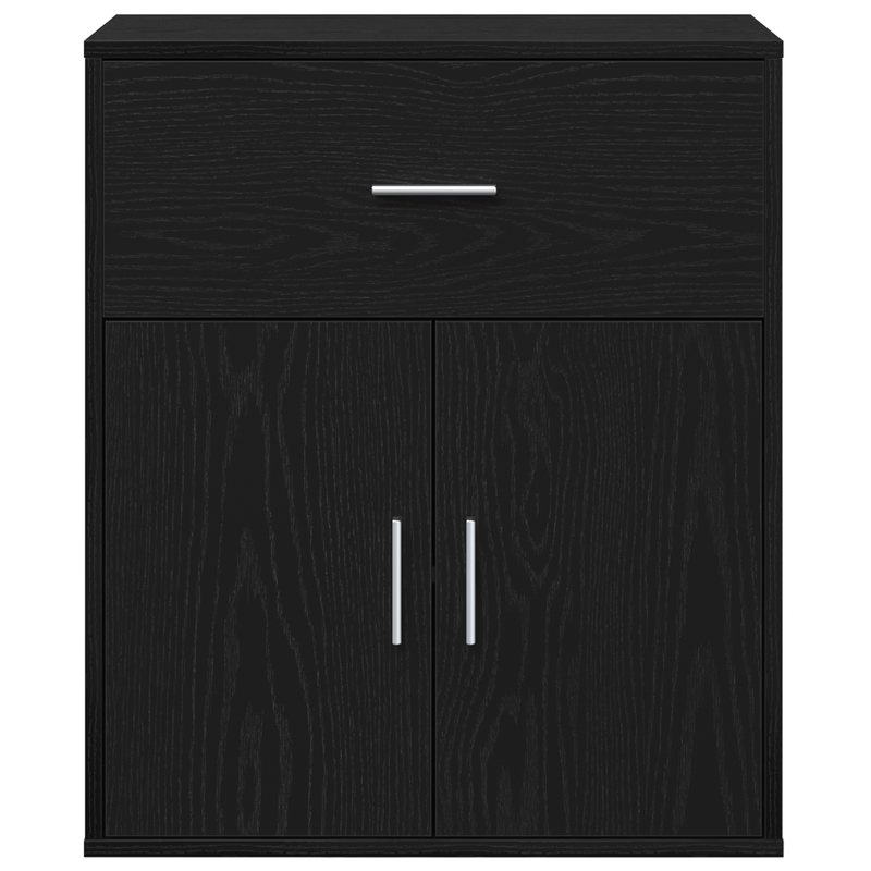 Casa si Gradina - Mobilier - Comode si corpuri - Comode - Bufet cu sertar cu raft cu depozitare cu usa Stejar negru 60 x 31 x 70 cm Lemn compozit - Infinity.ro