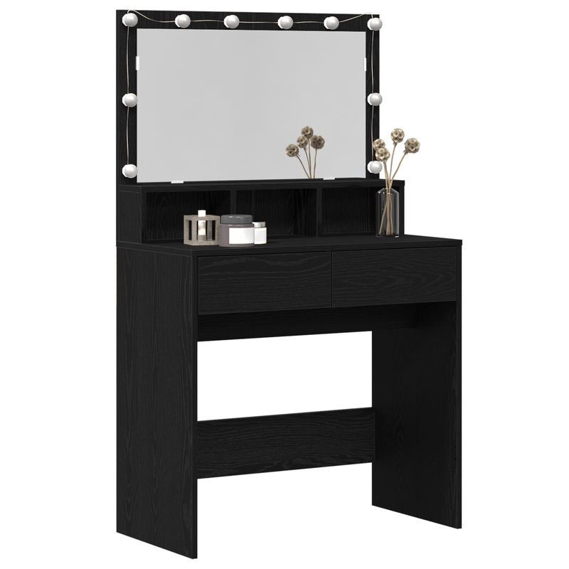Casa si Gradina - Mobilier - Comode si corpuri - Masute de toaleta - Masa de Machiaj Stejar negru PAL - Infinity.ro