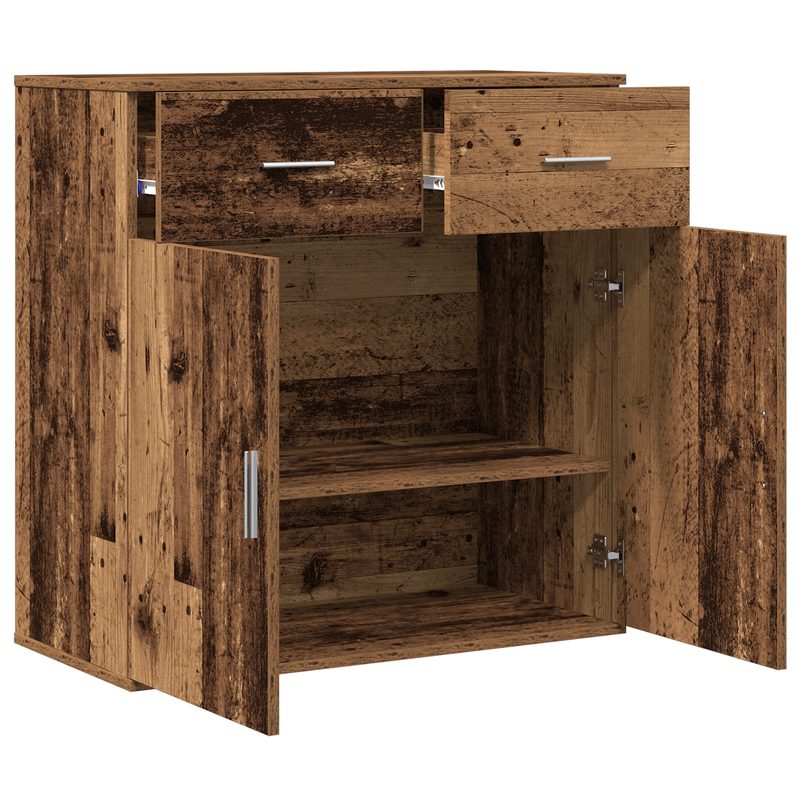 Casa si Gradina - Mobilier - Comode si corpuri - Comode - Bufet cu sertar cu raft cu depozitare cu usa Lemn vechi 79 x 38 x 80 cm Lemn compozit - Infinity.ro