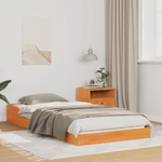 Casa si Gradina - Mobilier - Paturi si accesorii - Paturi - Cadru de pat Maro ceruit 90 x 220 cm Lemn masiv de pin - Infinity.ro