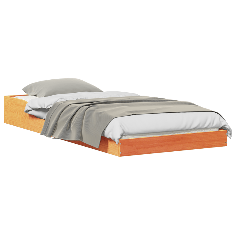Casa si Gradina - Mobilier - Paturi si accesorii - Paturi - Cadru de pat Maro ceruit 90 x 220 cm Lemn masiv de pin - Infinity.ro