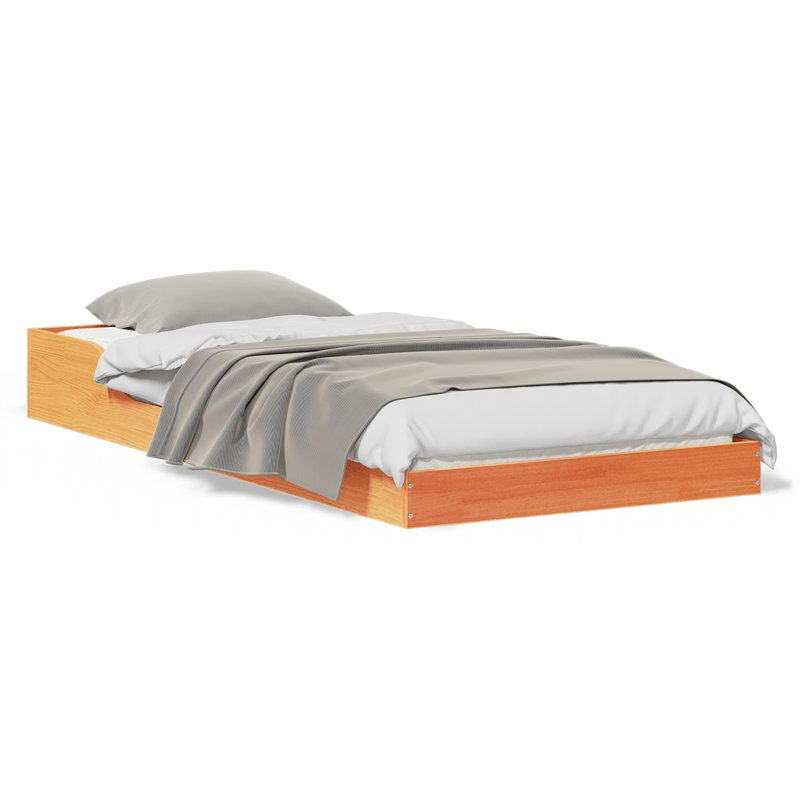 Casa si Gradina - Mobilier - Paturi si accesorii - Paturi - Cadru de pat Maro ceruit 90 x 220 cm Lemn masiv de pin - Infinity.ro