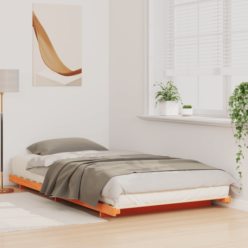 Casa si Gradina - Mobilier - Paturi si accesorii - Paturi - Cadru de pat de podea Maro ceruit 100 x 200 cm - Infinity.ro