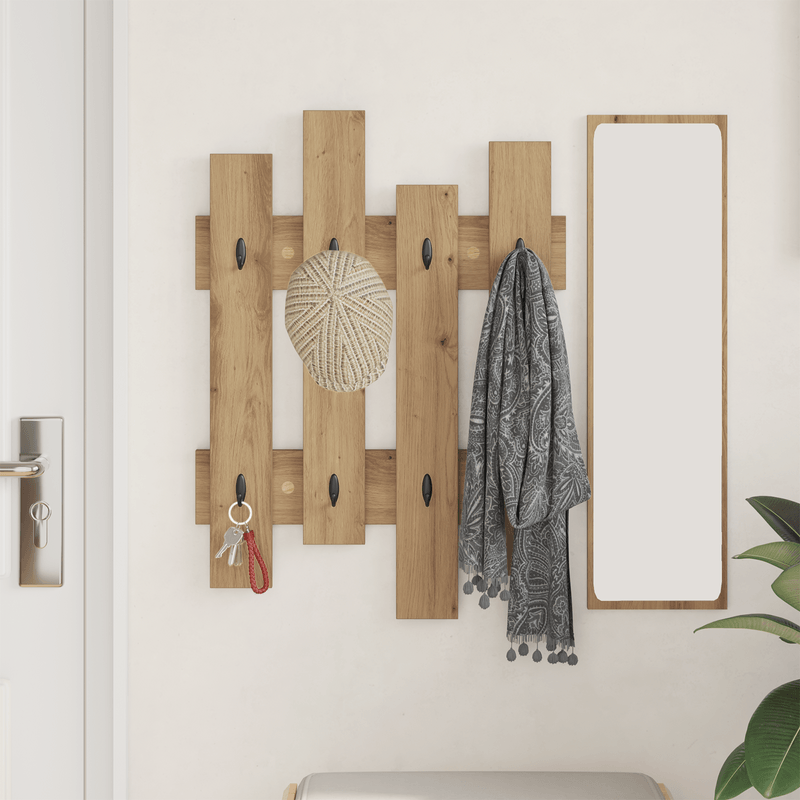 Casa si Gradina - Mobilier - Biblioteci si rafturi - Rafturi - Racator de paltoane montat pe perete Stejar artisanal - Infinity.ro