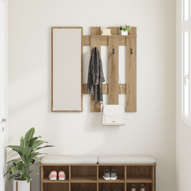 Casa si Gradina - Mobilier - Biblioteci si rafturi - Rafturi - Racator de paltoane montat pe perete Stejar artisanal - Infinity.ro