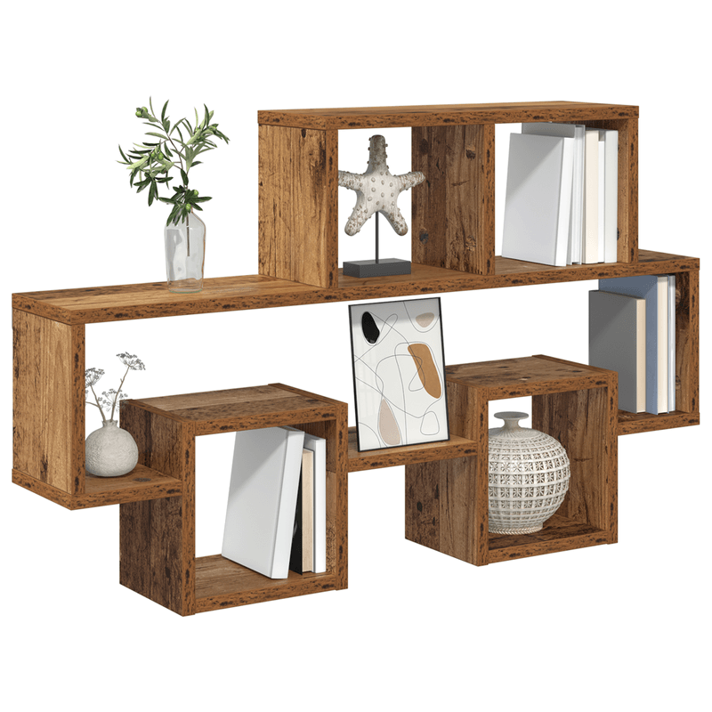 Casa si Gradina - Mobilier - Biblioteci si rafturi - Rafturi - Raft de perete cu raft Lemn vechi 82 x 15 x 51 cm Lemn compozit - Infinity.ro