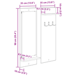 Casa si Gradina - Mobilier - Biblioteci si rafturi - Rafturi - Racator de paltoane montat pe perete cu raft cu depozitare cu oglinda Stejar negru - Infinity.ro
