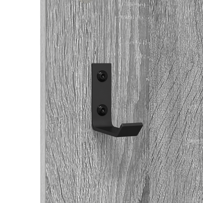 Casa si Gradina - Mobilier - Biblioteci si rafturi - Rafturi - Racator de paltoane montat pe perete cu depozitare cu oglinda sonoma gri - Infinity.ro