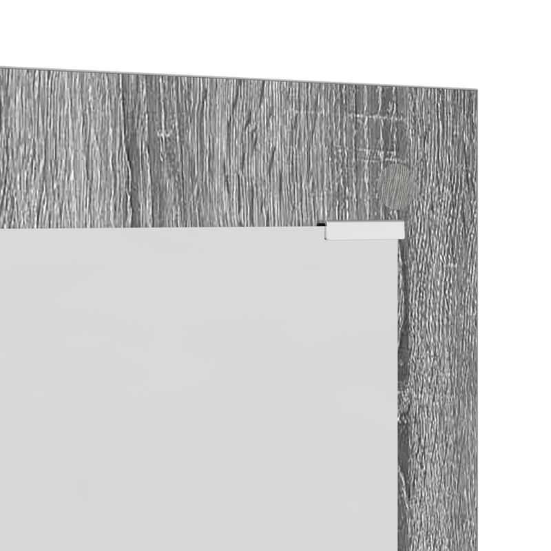 Casa si Gradina - Mobilier - Biblioteci si rafturi - Rafturi - Racator de paltoane montat pe perete cu depozitare cu oglinda sonoma gri - Infinity.ro