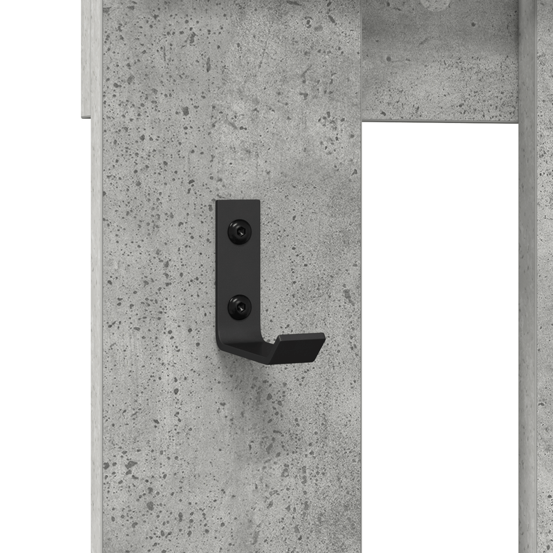 Casa si Gradina - Mobilier - Biblioteci si rafturi - Rafturi - Racator de paltoane montat pe perete cu depozitare cu oglinda Gri Betonal - Infinity.ro