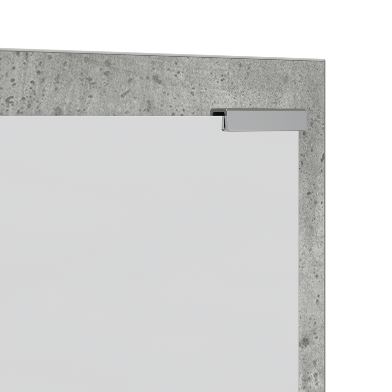 Casa si Gradina - Mobilier - Biblioteci si rafturi - Rafturi - Racator de paltoane montat pe perete cu depozitare cu oglinda Gri Betonal - Infinity.ro