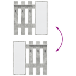Casa si Gradina - Mobilier - Biblioteci si rafturi - Rafturi - Racator de paltoane montat pe perete cu depozitare cu oglinda Gri Betonal - Infinity.ro