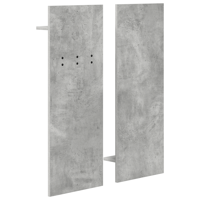 Casa si Gradina - Mobilier - Biblioteci si rafturi - Rafturi - Racator de paltoane montat pe perete cu raft cu depozitare cu oglinda Gri Betonal - Infinity.ro