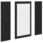 Casa si Gradina - Mobilier - Biblioteci si rafturi - Rafturi - Racator de paltoane montat pe perete cu depozitare cu oglinda Stejar negru - Infinity.ro