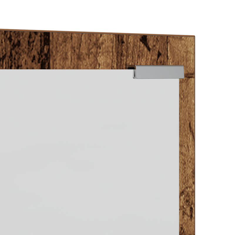 Casa si Gradina - Mobilier - Biblioteci si rafturi - Rafturi - Racator de paltoane montat pe perete cu depozitare cu oglinda Lemn vechi - Infinity.ro